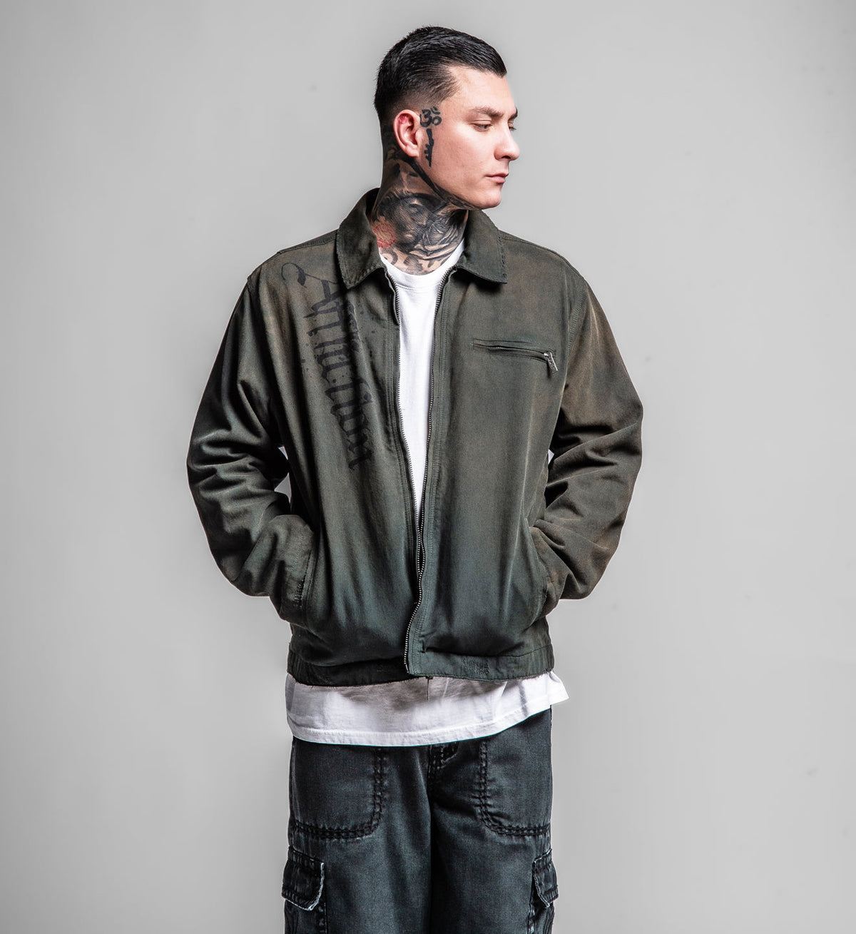 Cross Canvas Zip Jacket