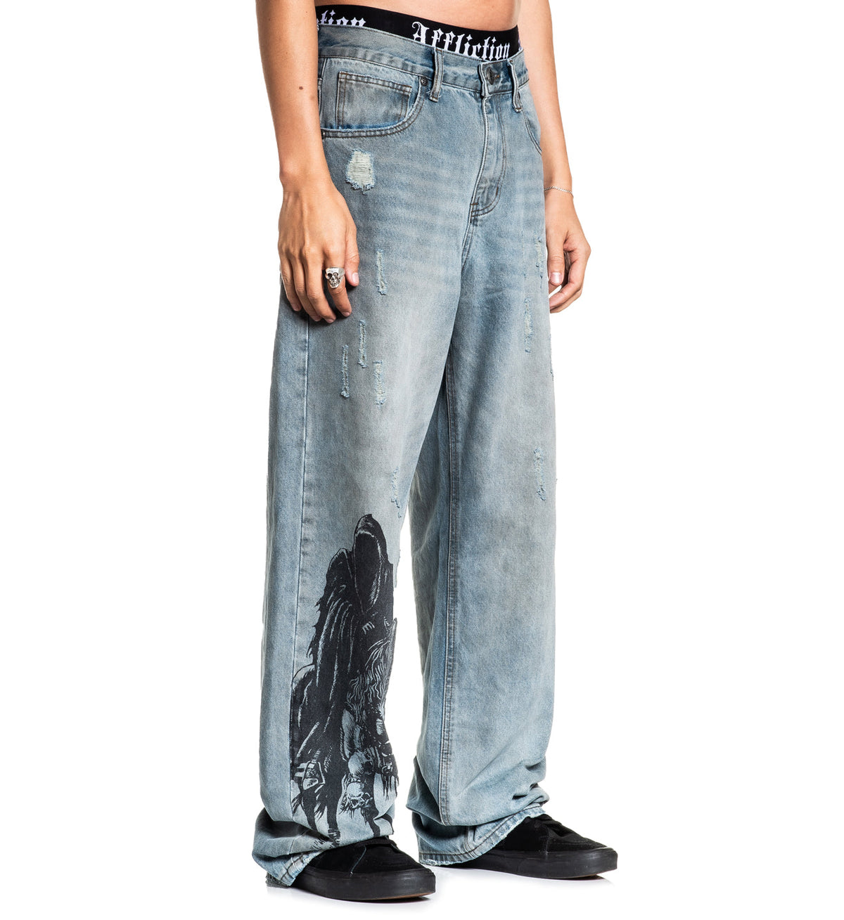 Wide Leg Black Night Denim