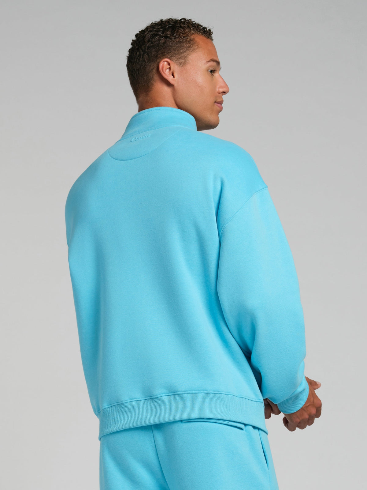 Neon Basic Quarter Zip Mock Neck