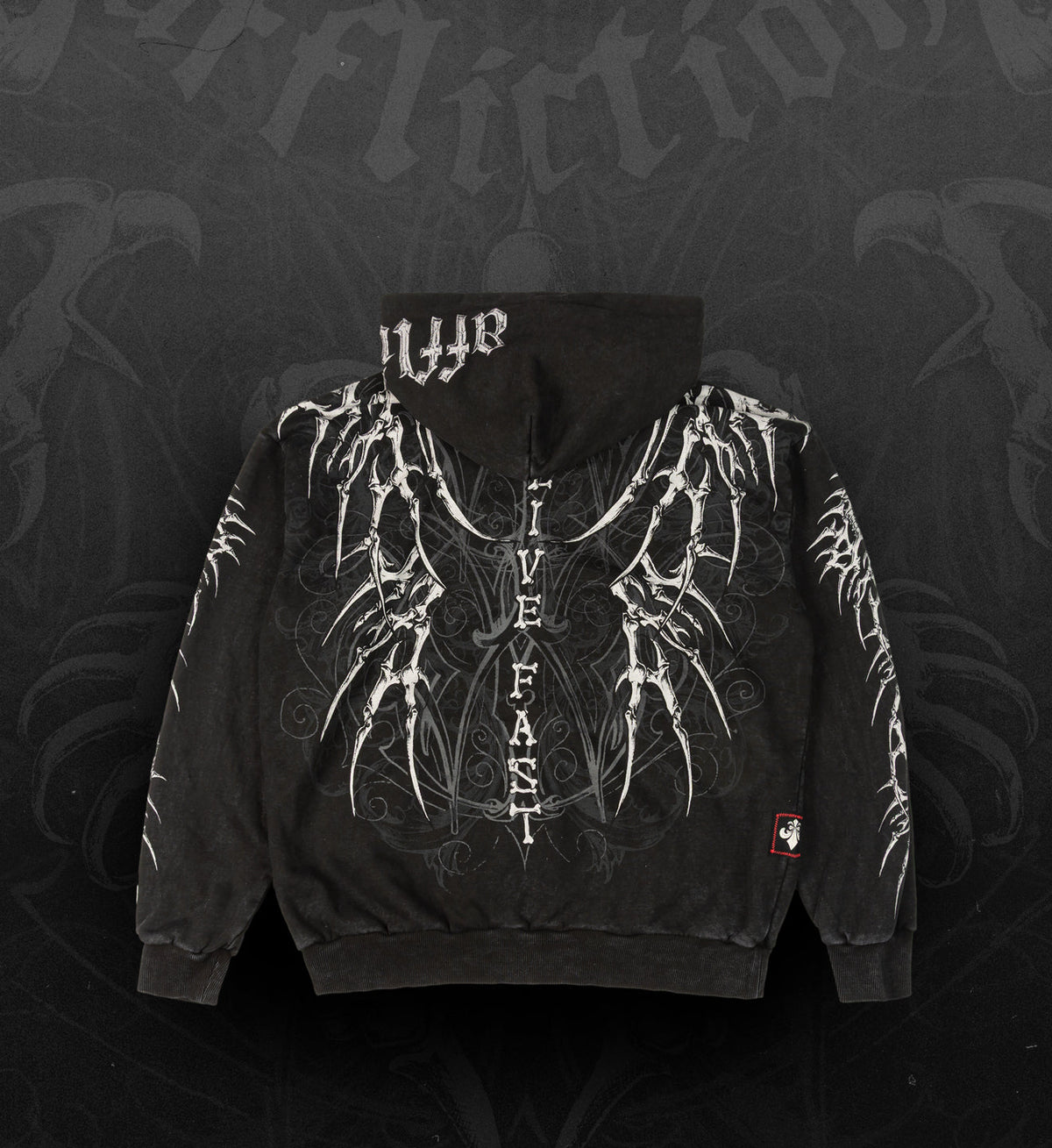 Skeleton Zip-Up Hood