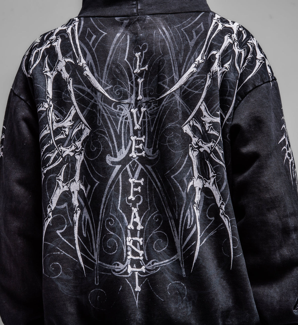 Skeleton Zip-Up Hood
