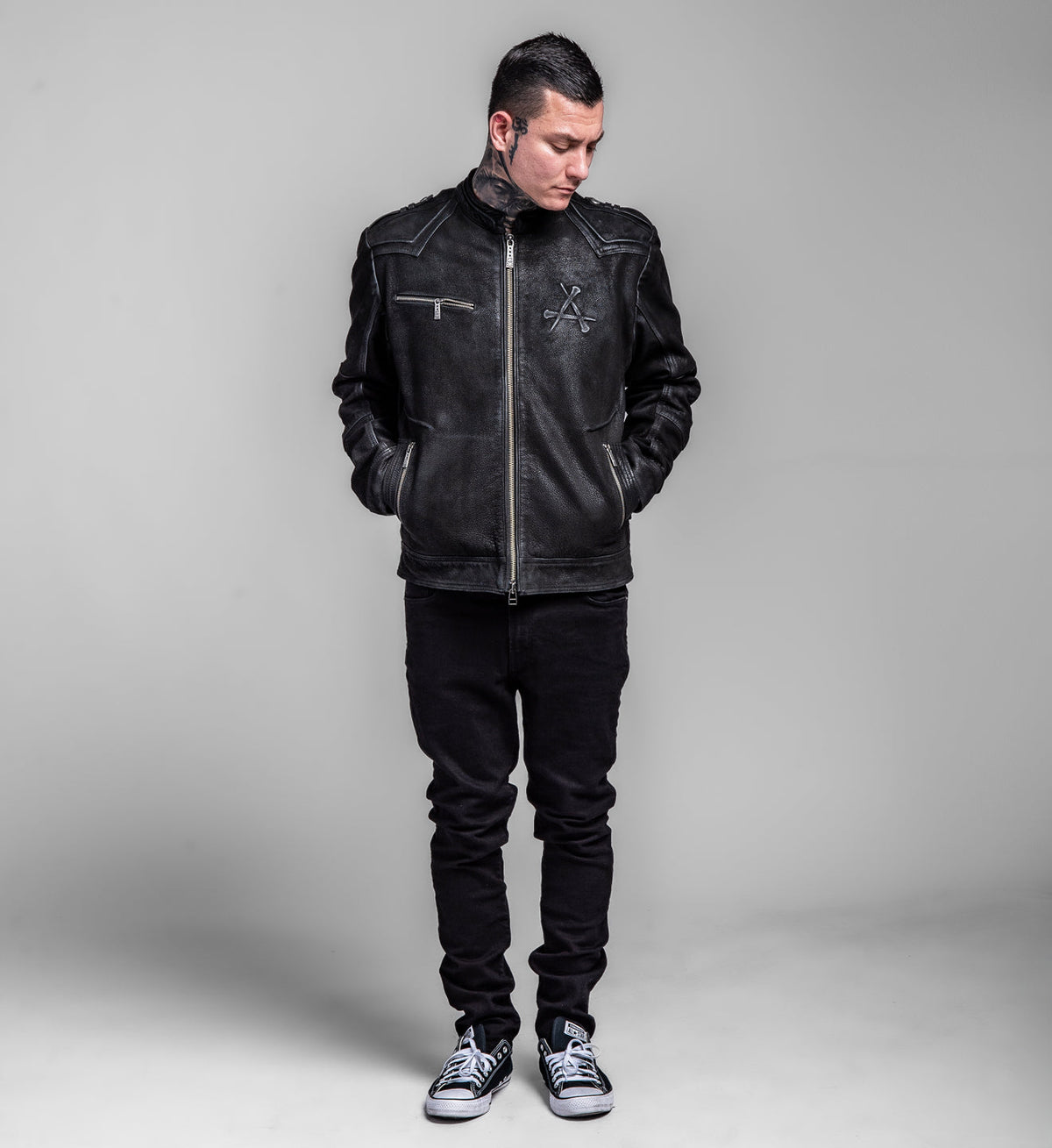 Skeleton Leather Jacket