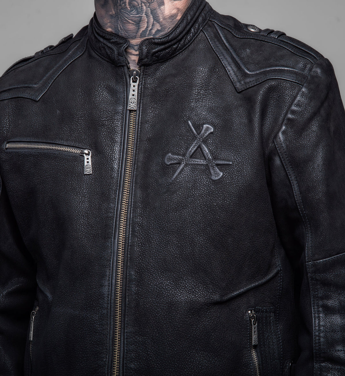 Skeleton Leather Jacket