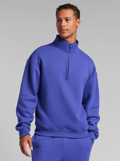 Neon Basic Quarter Zip Mock Neck