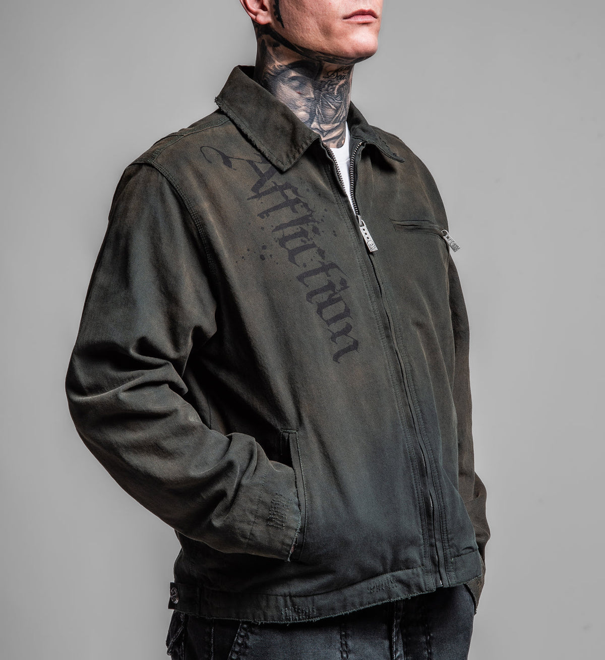 Cross Canvas Zip Jacket