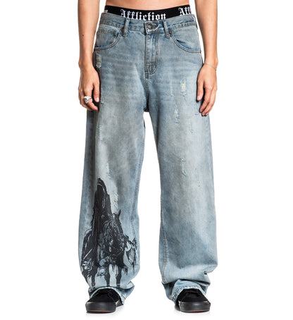 Wide Leg Black Night Denim