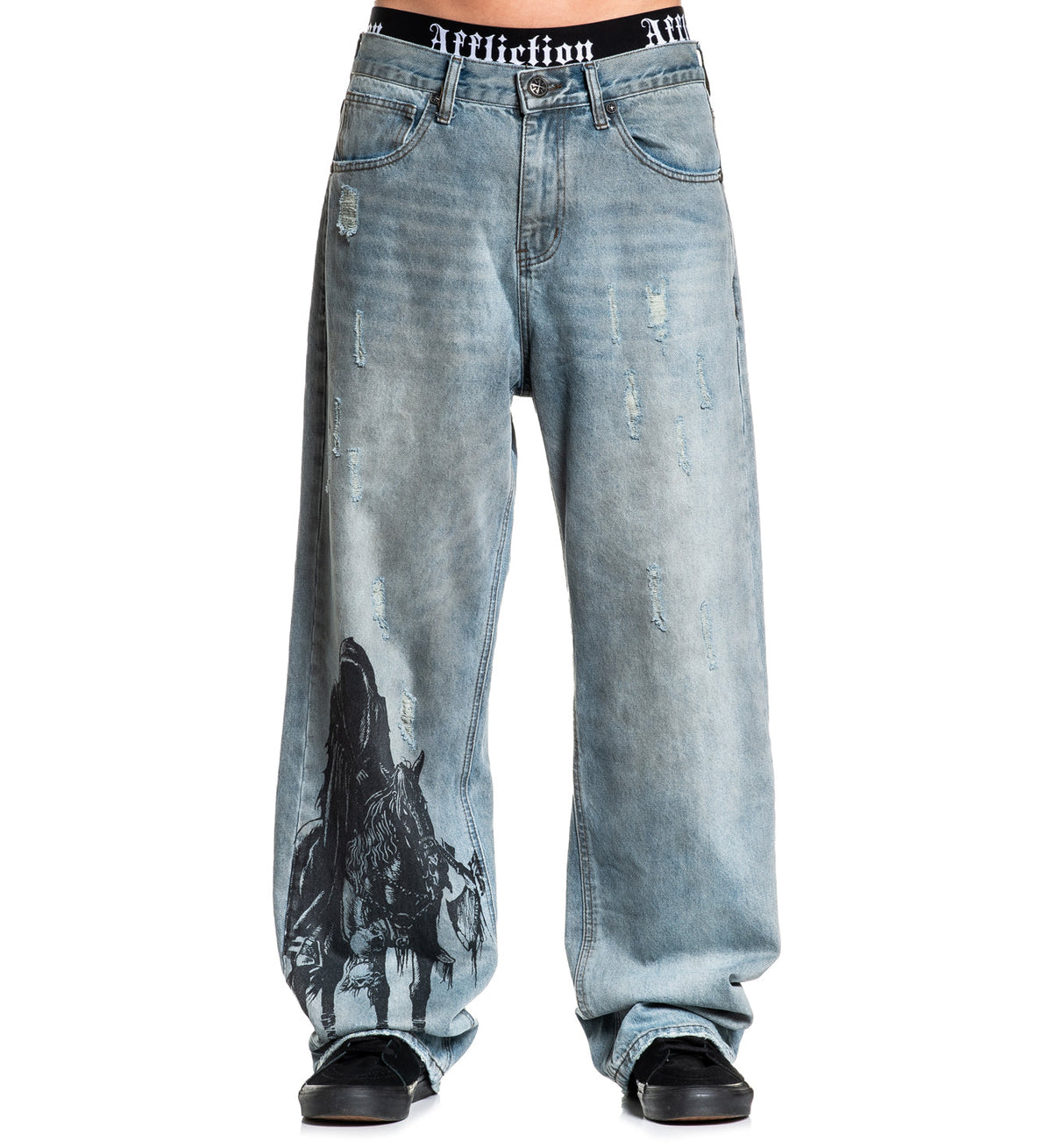 Wide Leg Black Night Denim