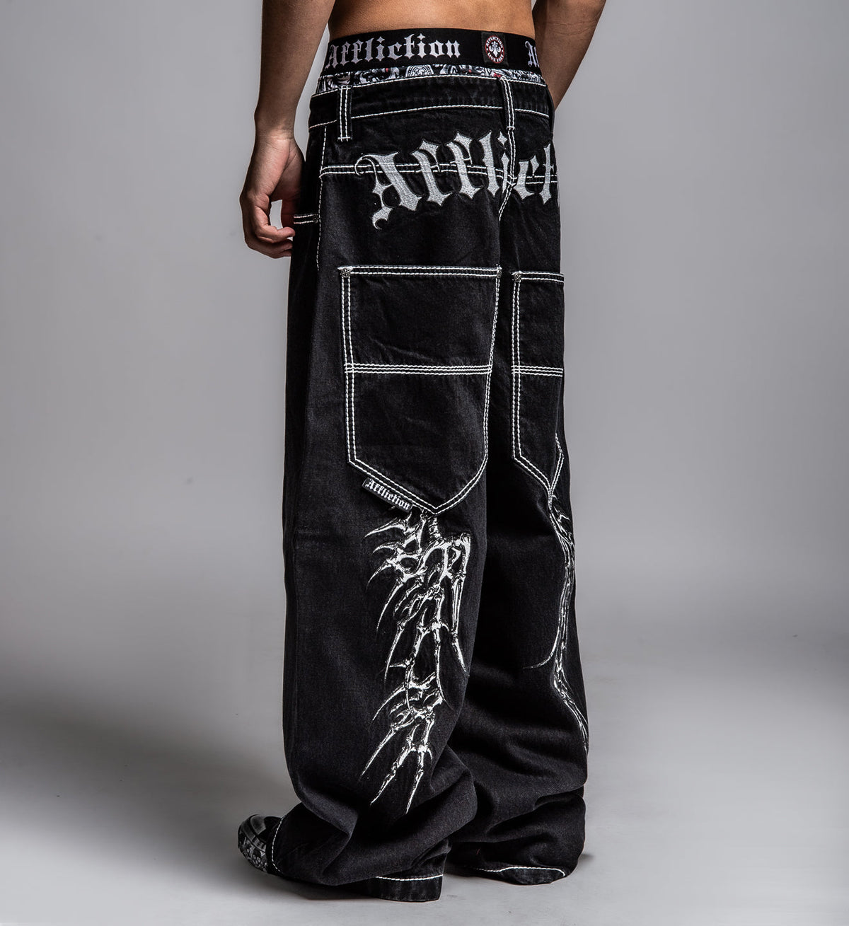 Extra Wide Skeleton Wings Denim