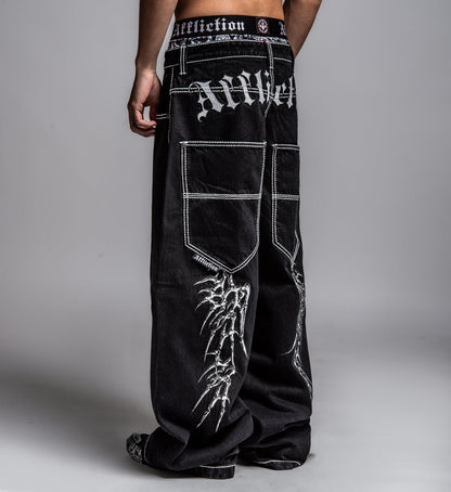 Extra Wide Skeleton Wings Denim