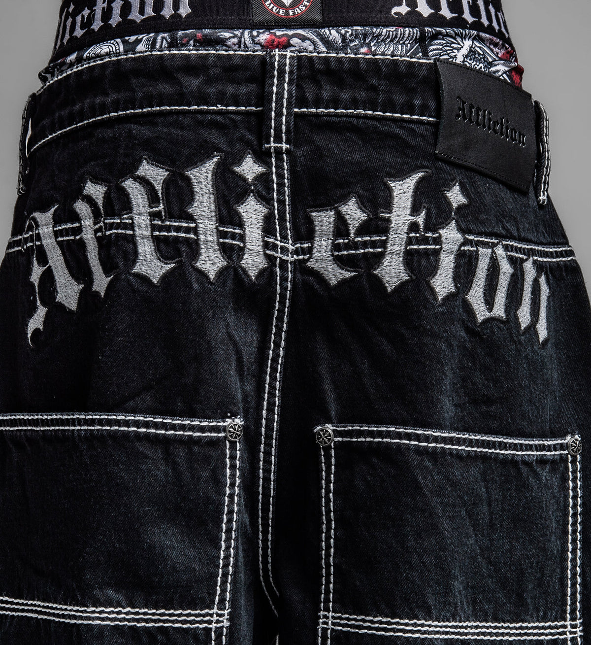 Extra Wide Skeleton Wings Denim