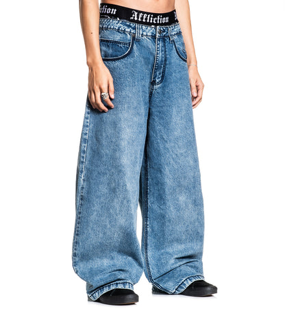 Extra Wide Tribal & Wings Denim