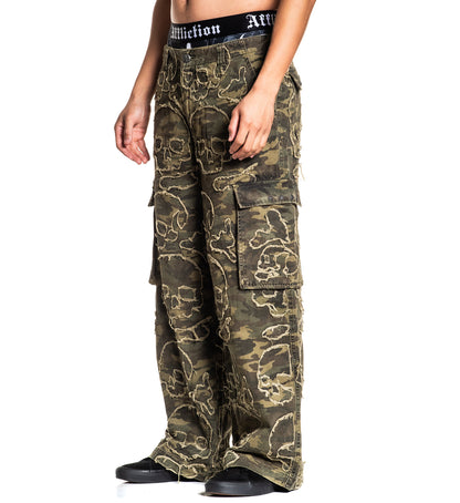 Wide Leg Skull Camo Denim