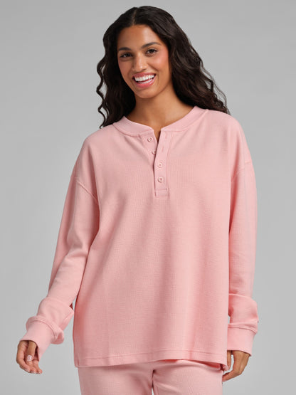 Waffle Lounge Henley Long Sleeve