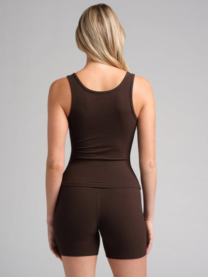 Rib Contour Waist Length Tank 3-Pack