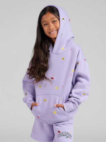 Varsity Kids Allover Embroidered Hoodie