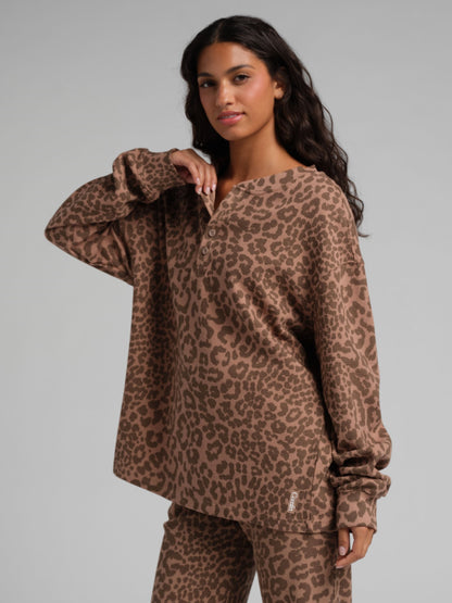 Waffle Lounge Henley Long Sleeve