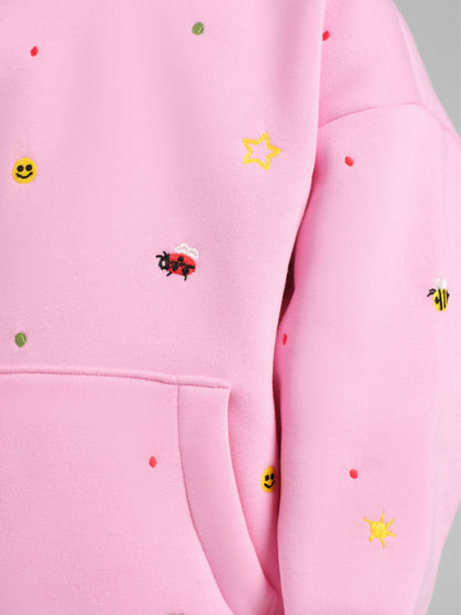 Varsity Kids Allover Embroidered Hoodie