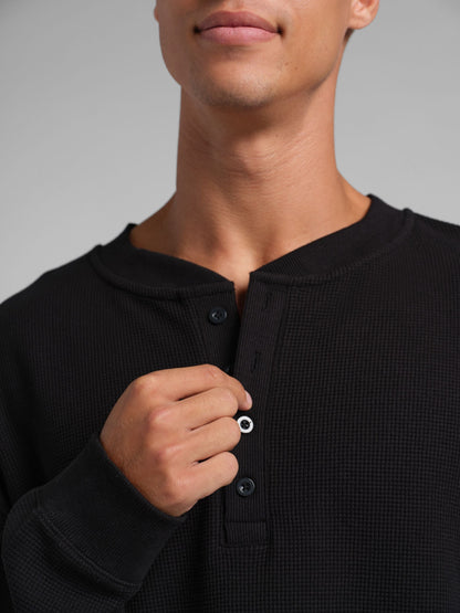 Waffle Lounge Henley Long Sleeve