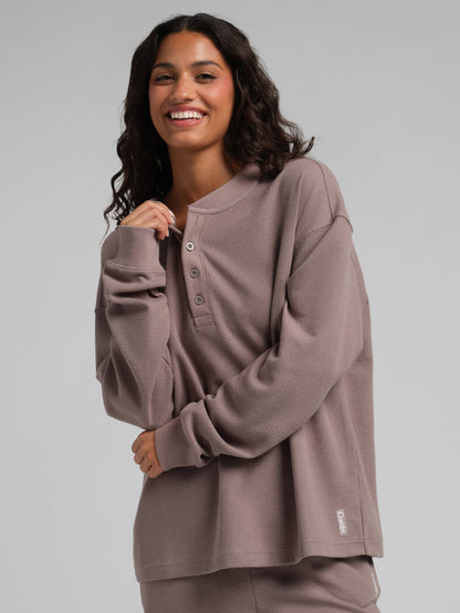 Waffle Lounge Henley Long Sleeve