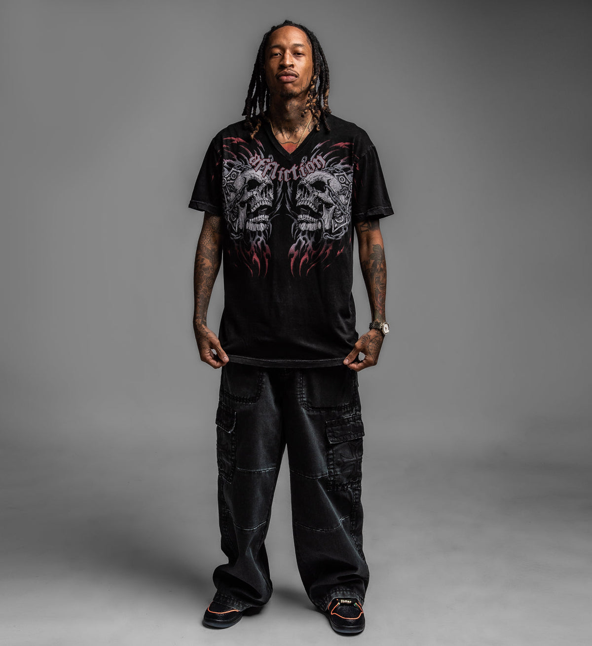 Destruction V Neck Tee