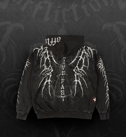 Skeleton Zip-Up Hood