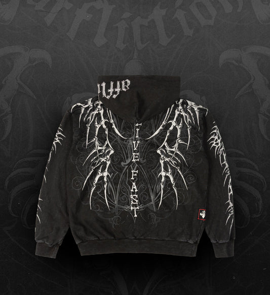 Skeleton Zip-Up Hood