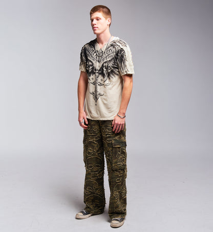 Death Eyes Slit Neck Tee