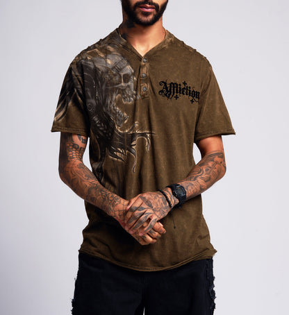 Indian Chief Vneck Henley