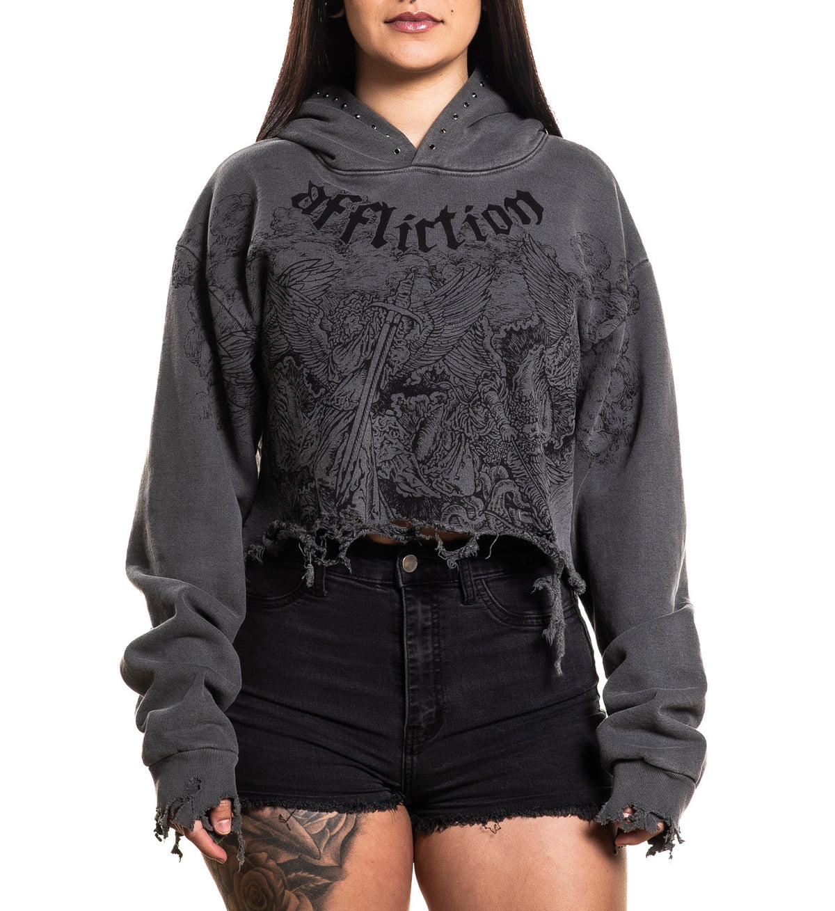 Angels Crop Hoodie