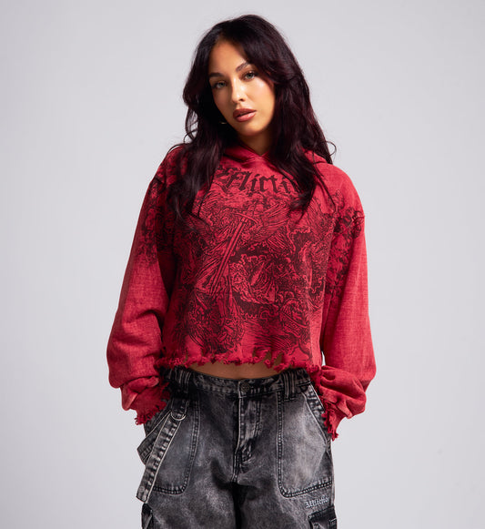 Angels Crop Hoodie