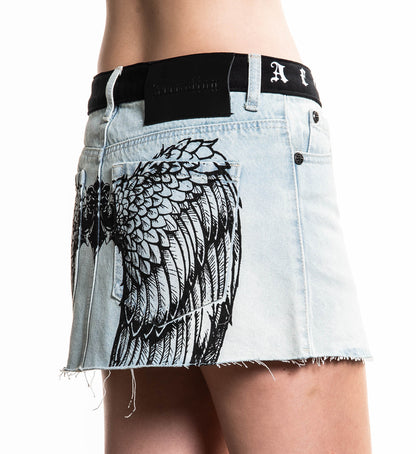 Angel Wings Denim Skirt