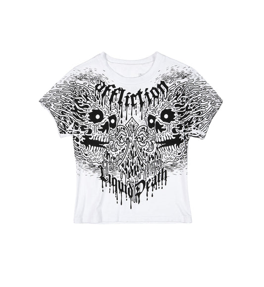 Liquid Death Skulls Baby Tee