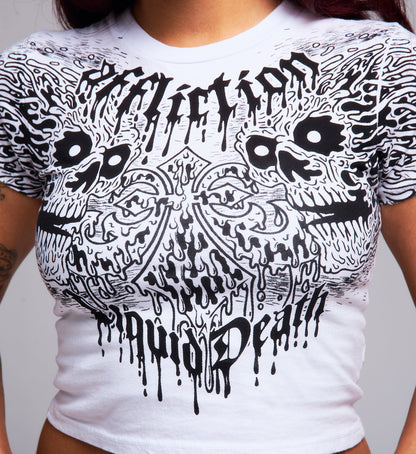 Liquid Death Skulls Baby Tee