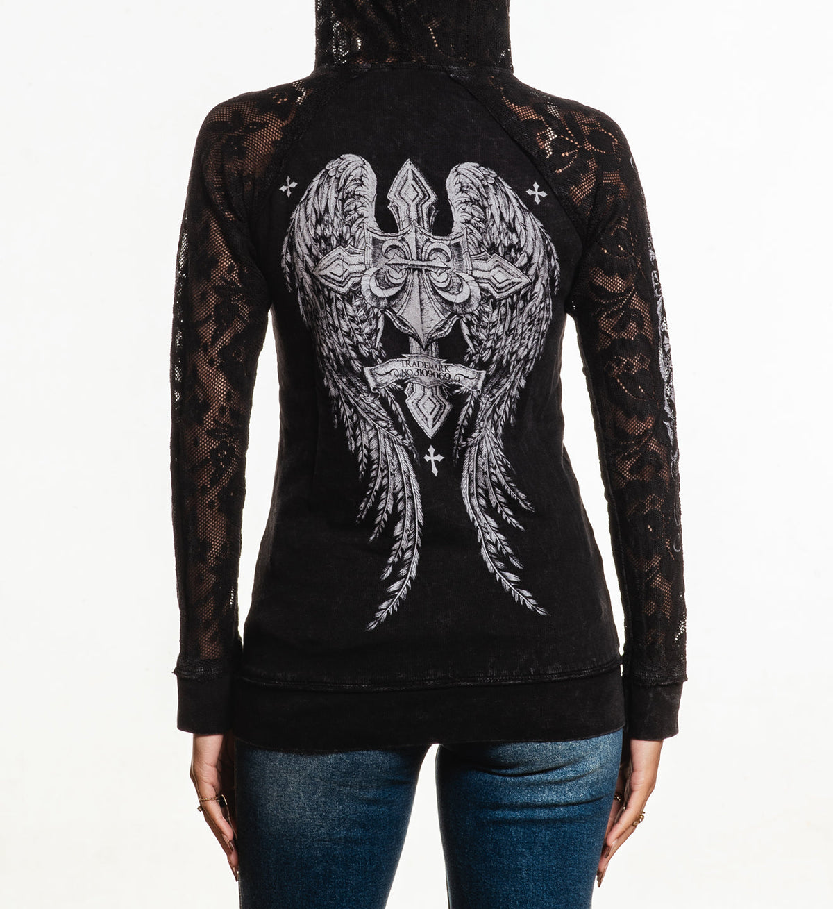 Simulation  Lace Up Hoodie