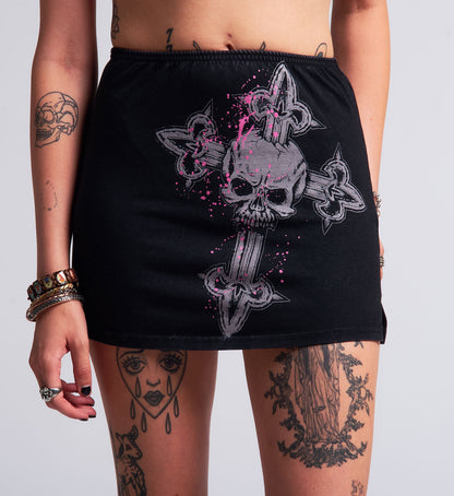 Cross Micro Mini Skirt