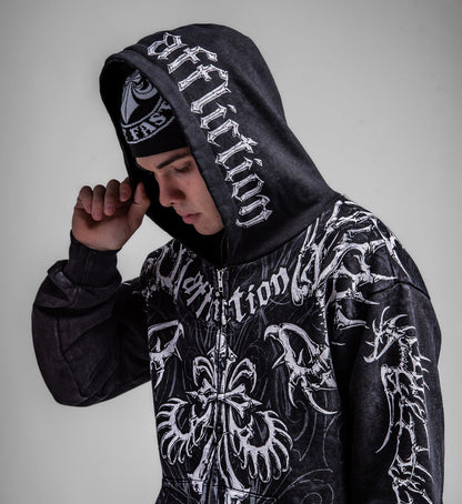 Skeleton Zip-Up Hood