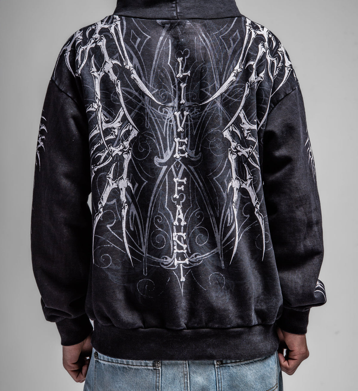 Skeleton Zip-Up Hood