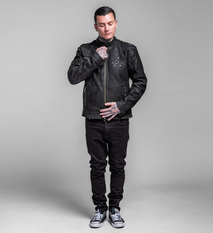 Skeleton Leather Jacket