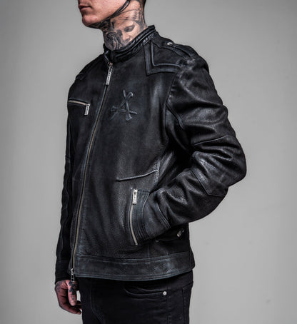 Skeleton Leather Jacket