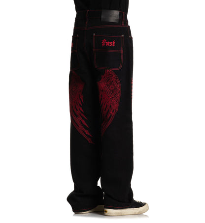 Wide Leg Wings Jeans