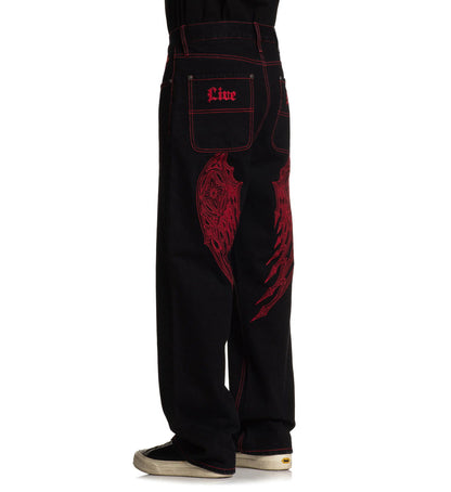 Wide Leg Wings Jeans
