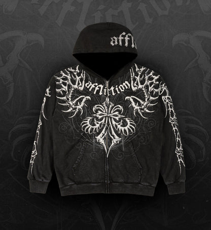 Skeleton Zip-Up Hood