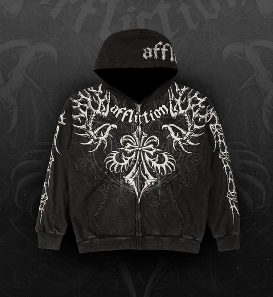 Skeleton Zip-Up Hood